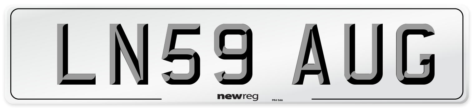 LN59 AUG Number Plate from New Reg